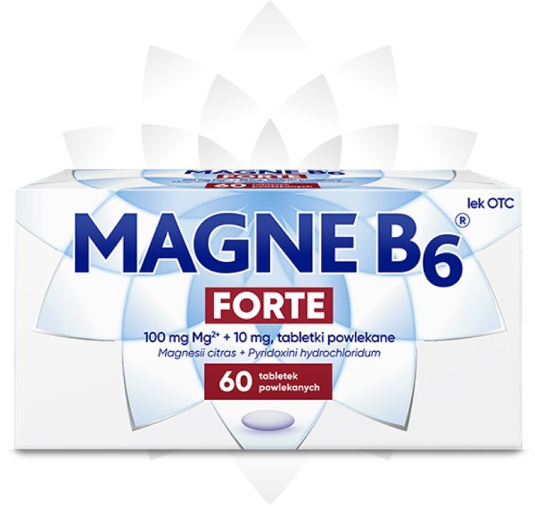 Magne B6 Forte jest dostępny w opakowaniu 60 tabletek