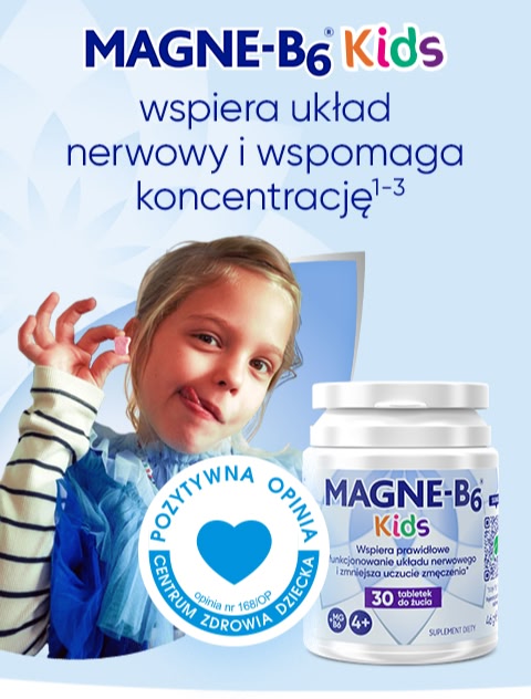 dostępny w aptece Olmed Magne-B6 Kids wspierający układ nerwowy dziecka dostępny w aptece Olmed Magne-B6 Kids wspierający układ nerwowy dziecka
