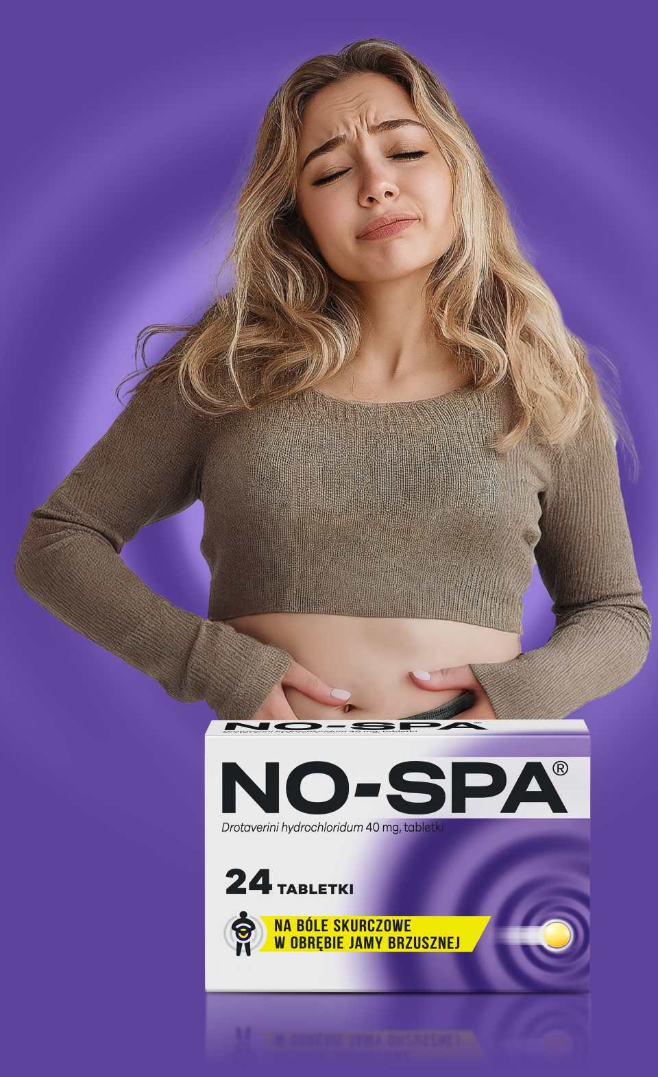 NO-SPA działa rozkurczowo